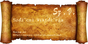 Szücsi Viktória névjegykártya